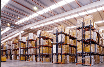 A warehouse with many boxes for 3PL and FBA prep services